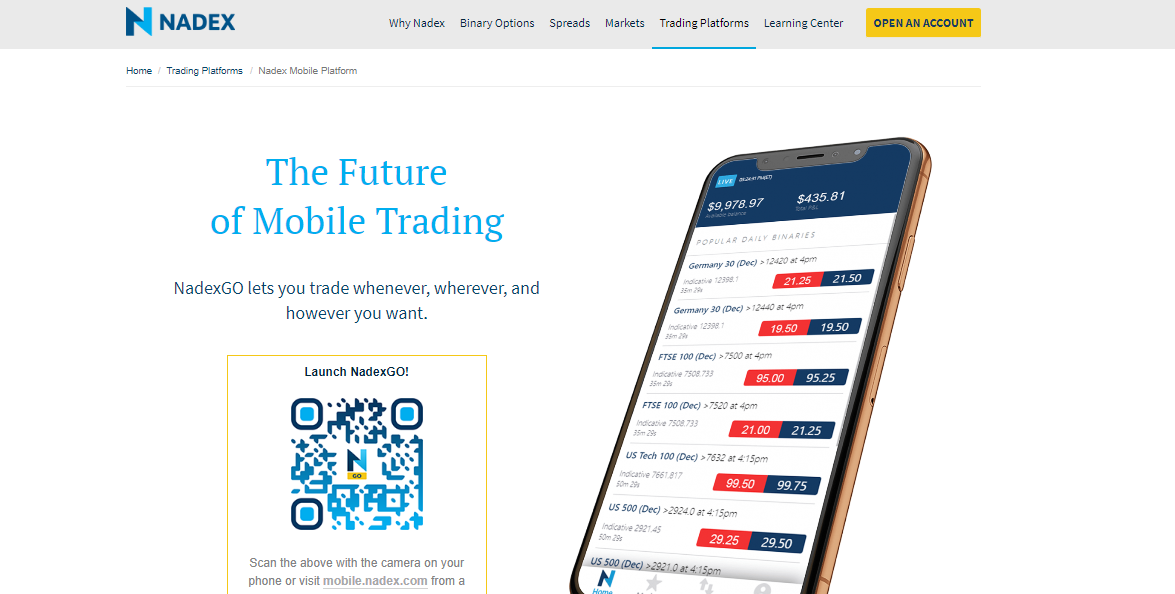 Nadex app download for android